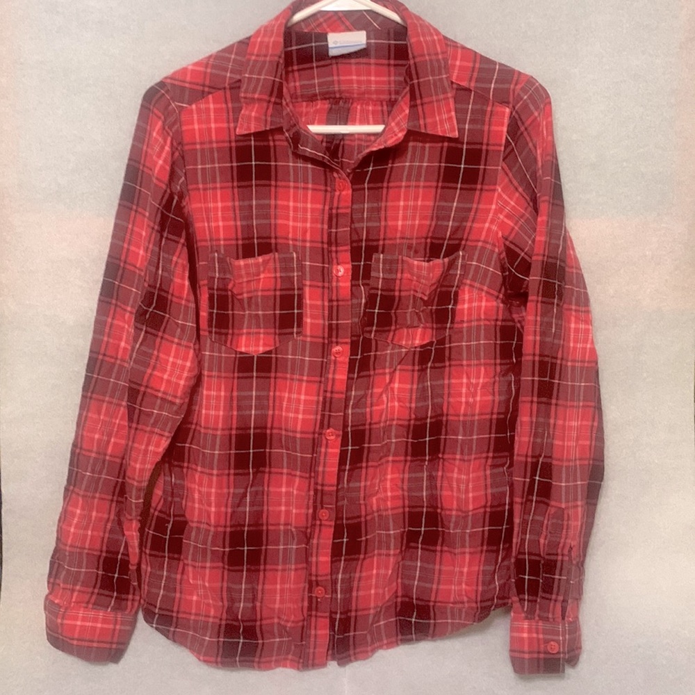 Columbia - Coral Maroon - Plaid Shirt